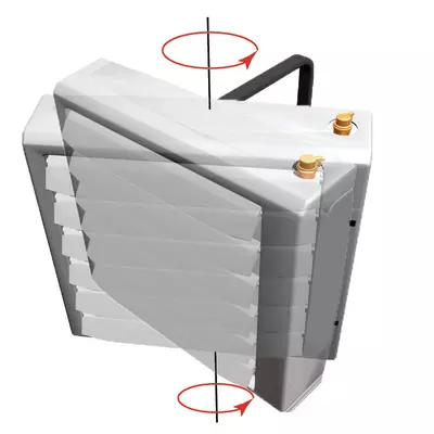 Draaibaar 3D-montagesysteem voor optimale luchtverdeling